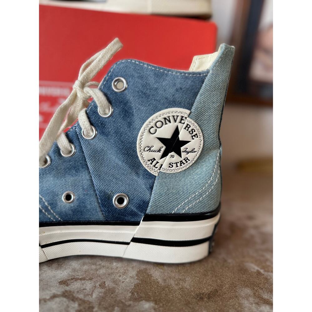 Converse Chuck 70 Distressed Denim High Tops Ladies 9 Mens 7 - Picture 2 of 7